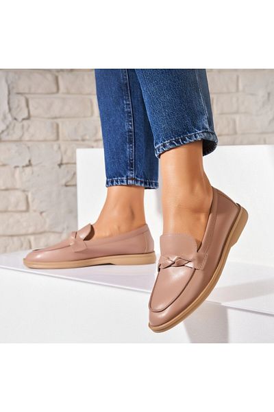 Joana Pantofi dama casual Nude din Piele Ecologica Osmara