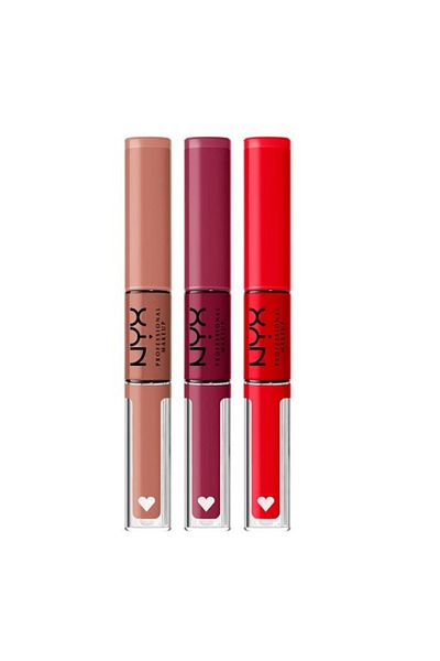 NYX Sada 3 rtěnek rujuri buze, NYX, Dárková sada High Shine Loud Trio, 01