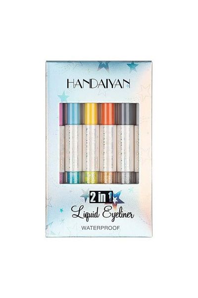 Handaiyan Σετ 6 Tusuri de ochi colorate, Handaiyan, Liquid Eyeliner, Αδιάβροχο, Α