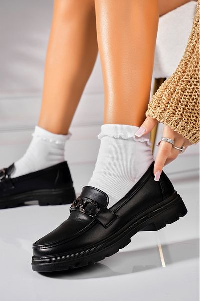 Joana Women's casual shoes in black, made of ecological leather Daniyla