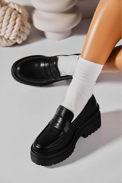 Joana Women's Casual Black Shoes Made of Arinola Ecological Leather