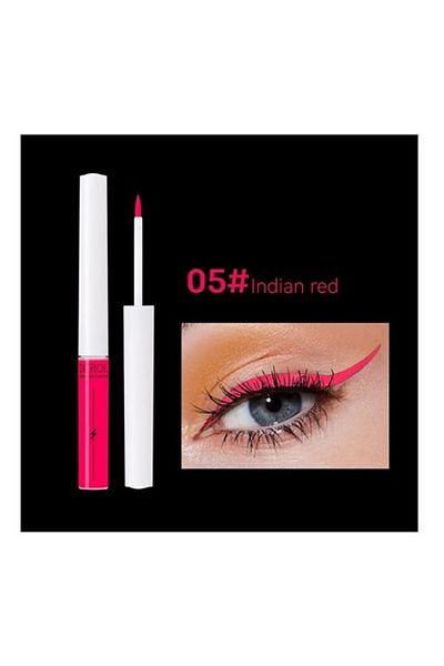 DEROL Tus de ochi colorat, Derol, Eyeliner lichid, 05 Indian Red, 4 ml