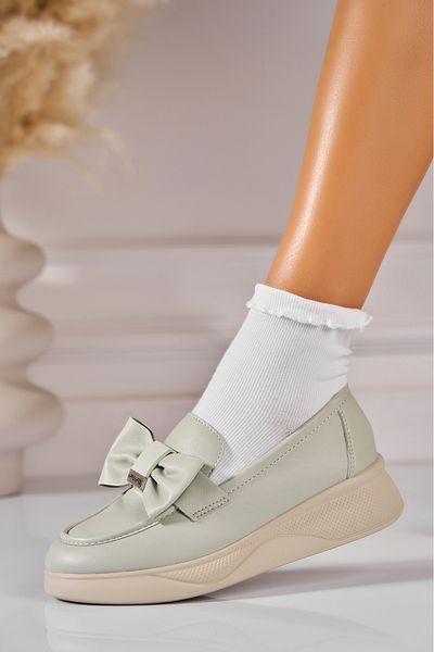 Joana Women's Casual Green Shoes Made of Nahlia Ecological Leather