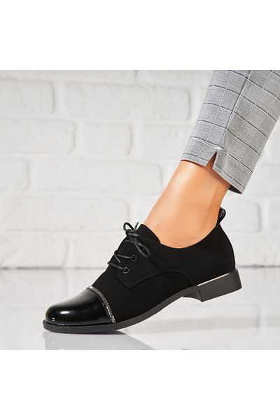 Joana Black Women's Casual Shoes Made of Eco-Suede Leather Maysa2