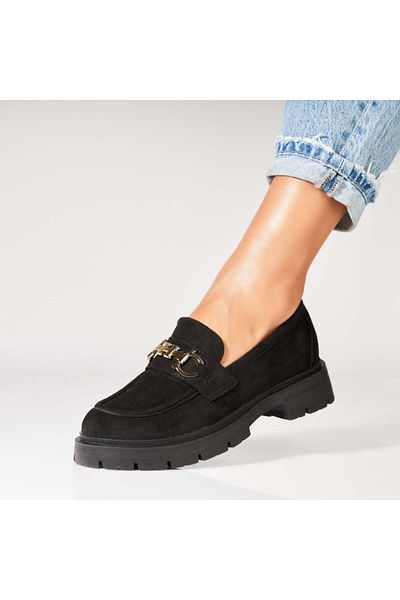 Joana Women's casual shoes in black suede Ruyia