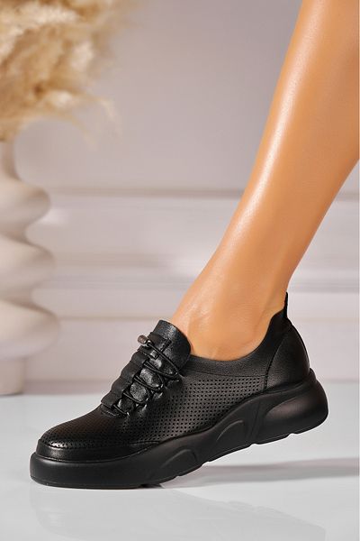 Joana Women's casual shoes in black Azia eco-leather