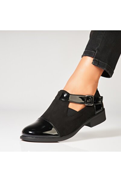 Joana Γυναικεία Casual Μαύρα Παπούτσια από Οικολογικό Σουέτ Alison5