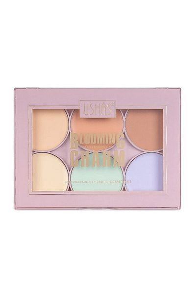 Ushas Paleta corector si anticearcan, Ushas, Blooming Charm Concealer, 6 culori, 03