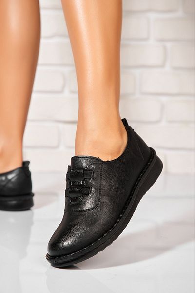 Joana Women's casual shoes in black Emilia eco-leather