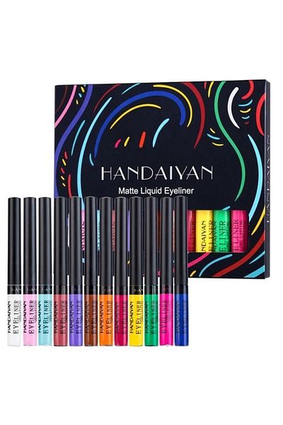 Handaiyan Σετ 12 χρωματιστών eyeliner, Handaiyan, ματ eyeliner, A