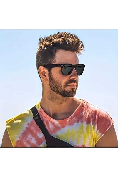 ModaLand Unisex Çapraz Kesim Eğimli Parlak Kasa Güneş Gözlüğü