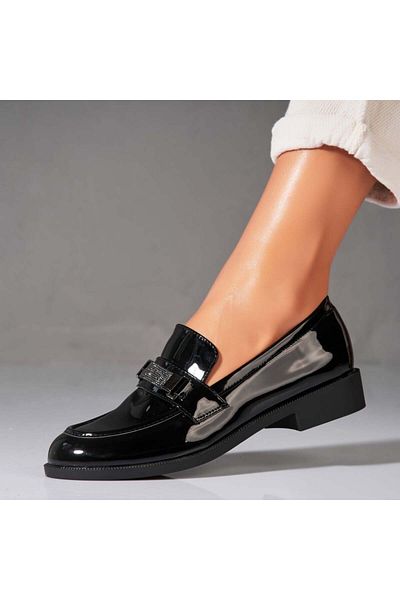 Joana Women's Casual Shoes Black Patent Leather Mireya