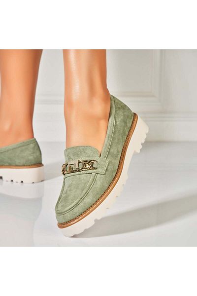 Joana Women's Casual Green Shoes Made of Eco-Leather Ajay