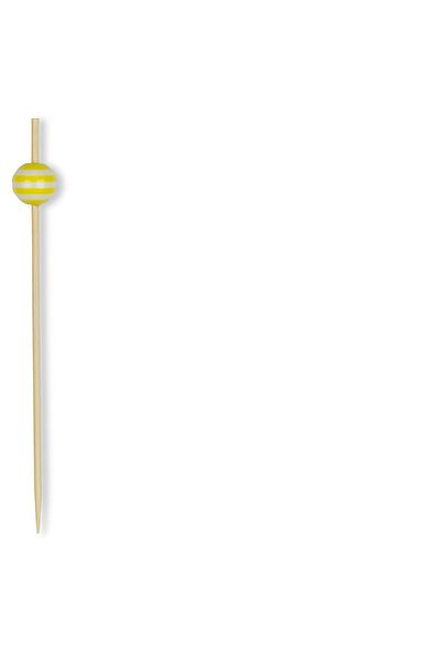 adin tasarım Yellow Bead Toothpick 50 Pieces 12 cm Muffin Cupcake Pastry Decoration Cake Cocktail Toothpick