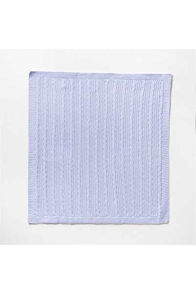 mb kids Blue Knitted Pattern Baby Knitwear Blanket