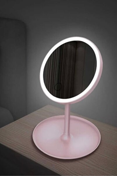 Onetick Dokunmatik Led Işıklı Usb'li Yuvarlak Masa Üstü Makyaj Aynası