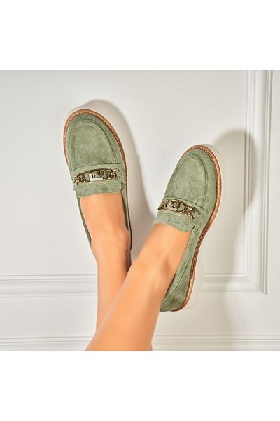 Joana Women's Casual Green Shoes Made of Eco-Leather Ajay