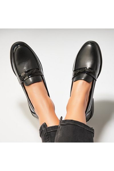 Joana Women's Casual Shoes Black Made of Liyu Eco-Leather