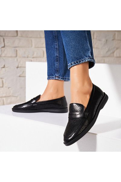 Joana Women's casual shoes in black, made of ecological leather, Syler