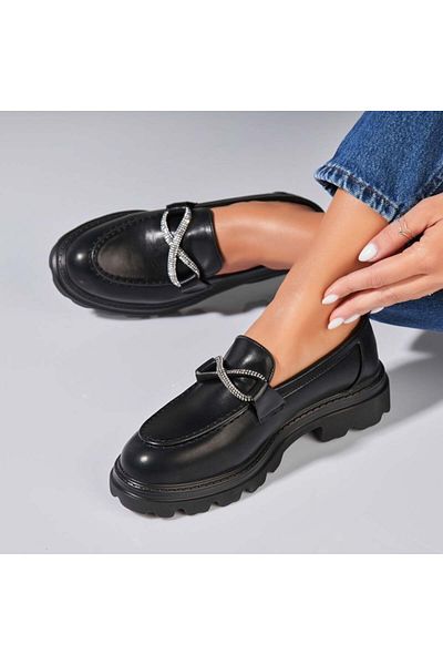 Joana Pantofi dama casual Negri din Piele Ecologica Asiyah