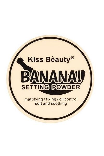 Kiss Beauty Pudra pulbere mata, Kiss Beauty, fixační pudr, kontrola mastnoty, banán, 16 g