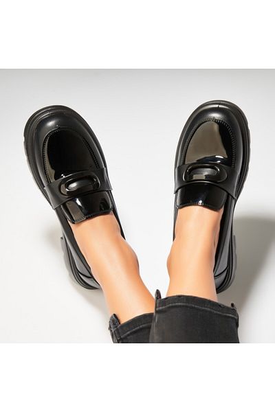 Joana Women's casual shoes in black made of Ruway ecological leather