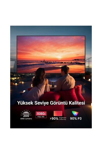 Nebuladan Nebula Capsule 3 LED 1080P Mini Projeksiyon Cihazı, Dolby Digital