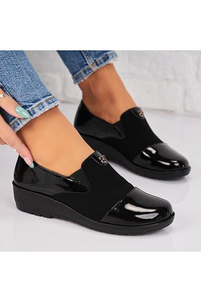 Joana Women's Casual Shoes Black Patent Leather Liv