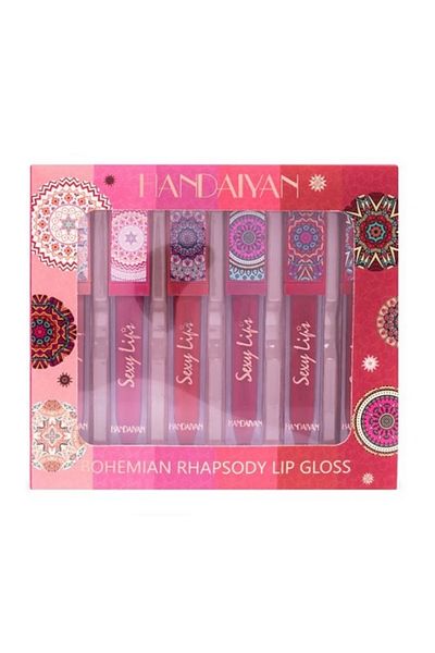 Handaiyan Sada 6 Rujuri Lichide Mate, Handaiyan, Bohemian Rhapsody, Sexy Lips, 6 x 7,2 ml