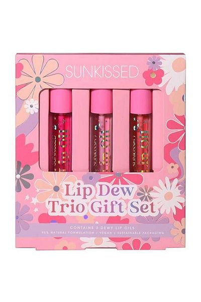 Sunkissed Σετ Ulei de Buze, Sunkissed, Lip Dew Trio Gift Lip Oils, 3 bucati