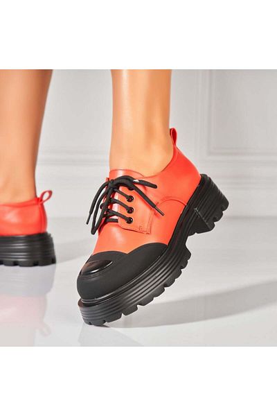 Joana Women's Casual Orange Shoes Made of Heidi Eco-Leather