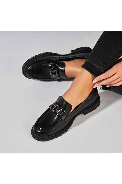 Joana Women's casual shoes in black ecological leather Zelda