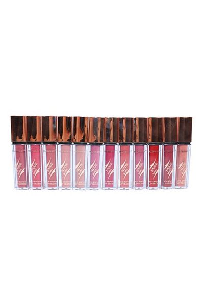 Makeup Sada 12 Rujuri Lichide Mate s efektem de marire, Mary Matte, Fashion Nude Waterproof, Rezistente