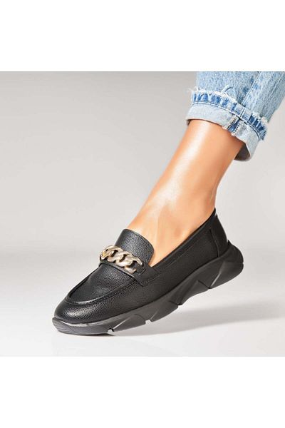 Joana Women's casual shoes in black, made of Eula ecological leather