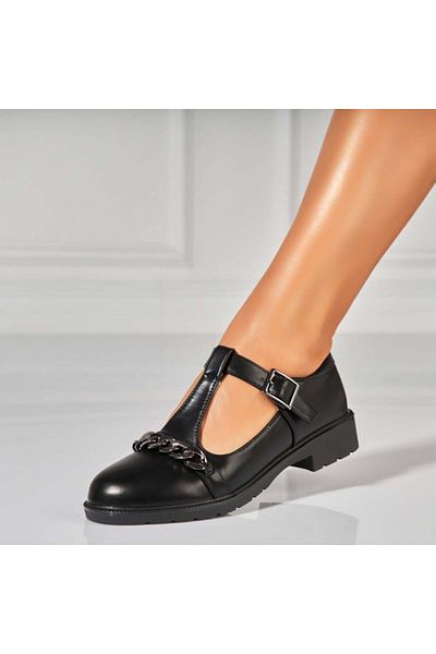 Joana Women's Casual Shoes Black Made of Sinan Eco-Leather