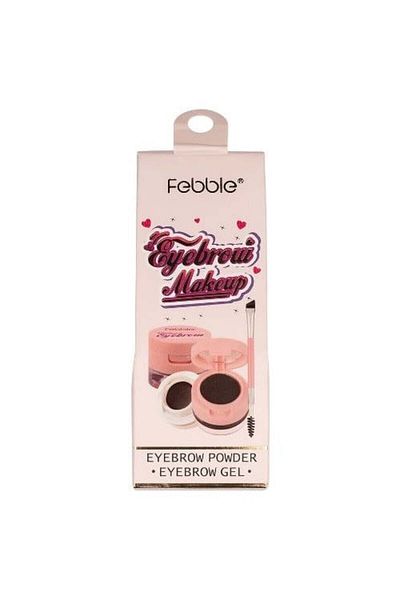 Makeup Tus si fard sprancene, Febble, Líčení obočí, Negru, Pensula aplicare inclusa