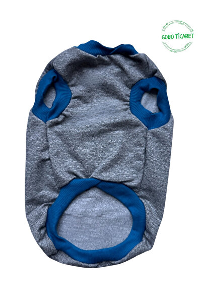 Gobo Gray Cat/Dog Outfit with Green Teddy Bear Accessory Xxlarge