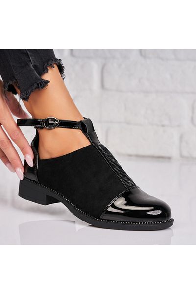 Joana Women's Casual Black Shoes Made of Eco-Suede Leather Alison