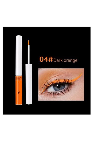 DEROL Έγχρωμο eyeliner, Derol, Υγρό eyeliner, 04 Σκούρο πορτοκαλί, 4 ml