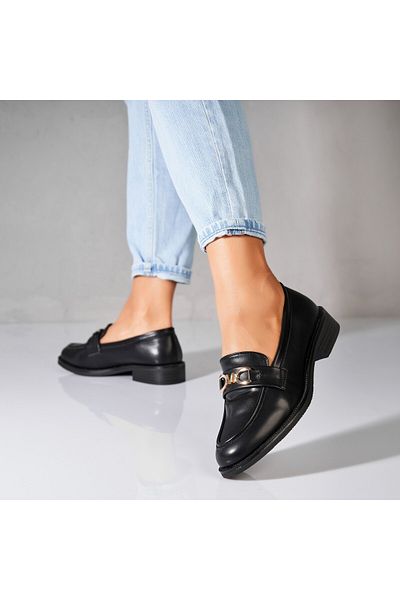 Joana Women's casual shoes in black eco-leather Blaize