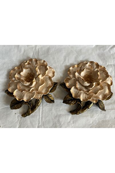 Duvar süsü çiçek 2li set 25cm