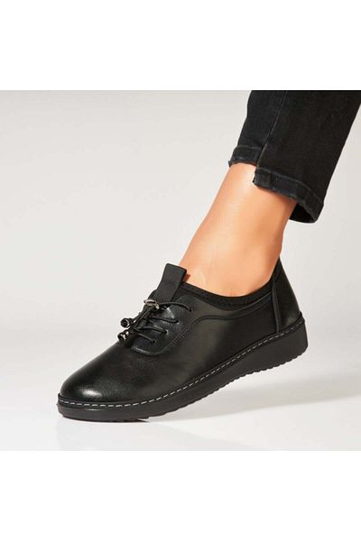 Joana Women's casual shoes in black Nishma eco-leather