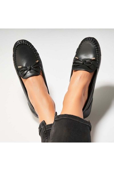 Joana Women's Casual Black Shoes Made of Stassi Eco-Leather