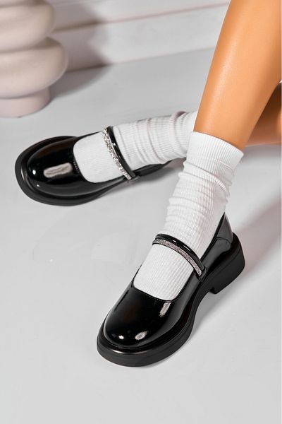 Joana Women's Casual Shoes Black Patent Leather Kenzey3