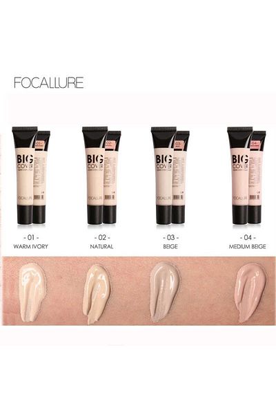 Focallure Corector lichid Focallure Big Cover Concealer 01 Warm Ivory
