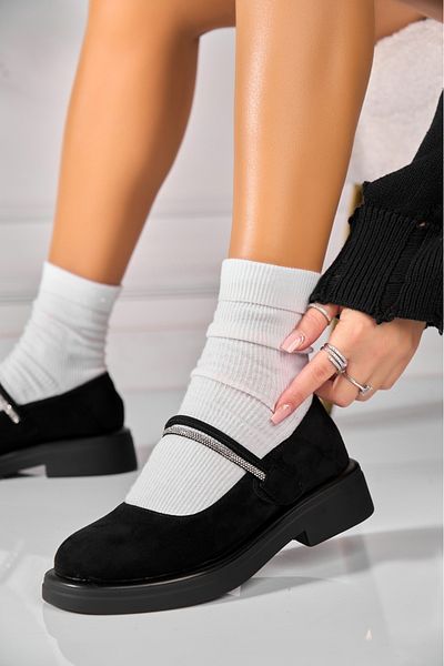 Joana Women's Casual Shoes Black Suede Kenzey2