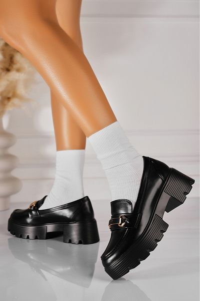 Joana Women's Casual Black Shoes Made of Daney Eco-Leather