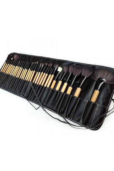 Makeup Set of 32 makeup brushes Fraulein38 Natural Wood + Storage bag