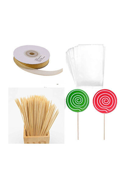 adin tasarım Kurabiye Lolipop Kek Cakepops Yapım Seti 201 Parça Kurabiye Poşe...
