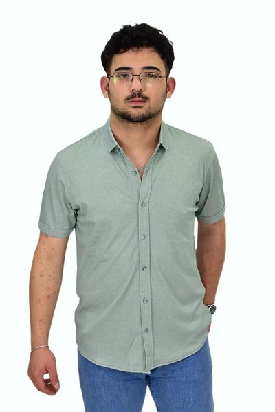 Raymons Ανδρικό πουκάμισο με κουμπιά Mercerized T-shirt 4680 BGL-ST04531